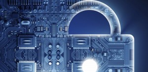 Cyber security concep with lock.