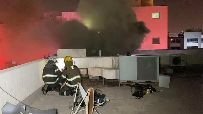 فرق الإطفاء سيطرت على حريق سرداب في منطقة الشويخ الصناعية