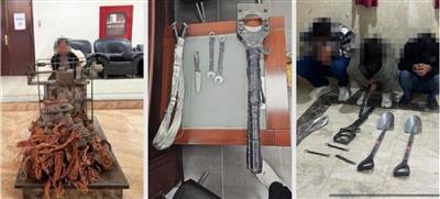 4 آسيويين في قبضة رجال الأمن.. بتهمة سرقة كابلات نحاسية