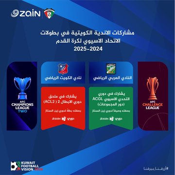 #الكويت و #العربي يشاركان في البطولات الآسيوية الموسم المقبل